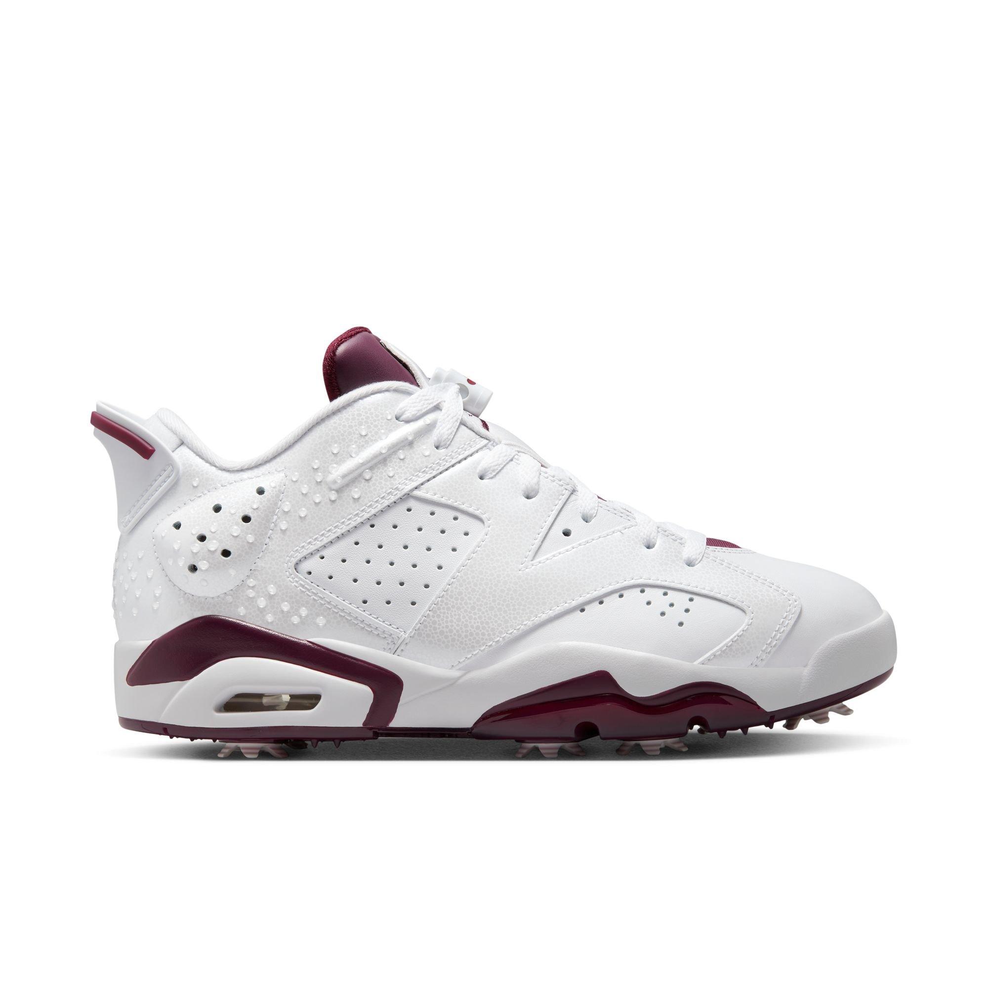 Jordan Retro 6 G NRG Spiked Golf Shoe-White/Dark Red | NIKE | Golf